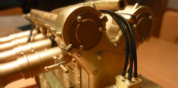 Shelf Treasure: Scale Model Offy Motor in Brass