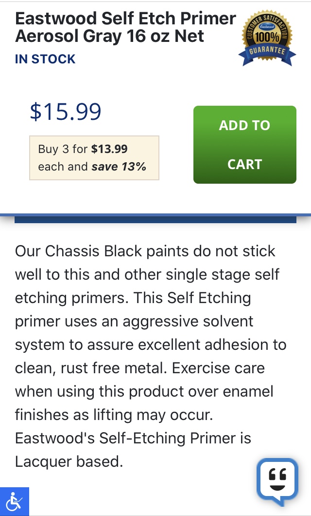 Black Self-Etching Primer 16-oz aerosol