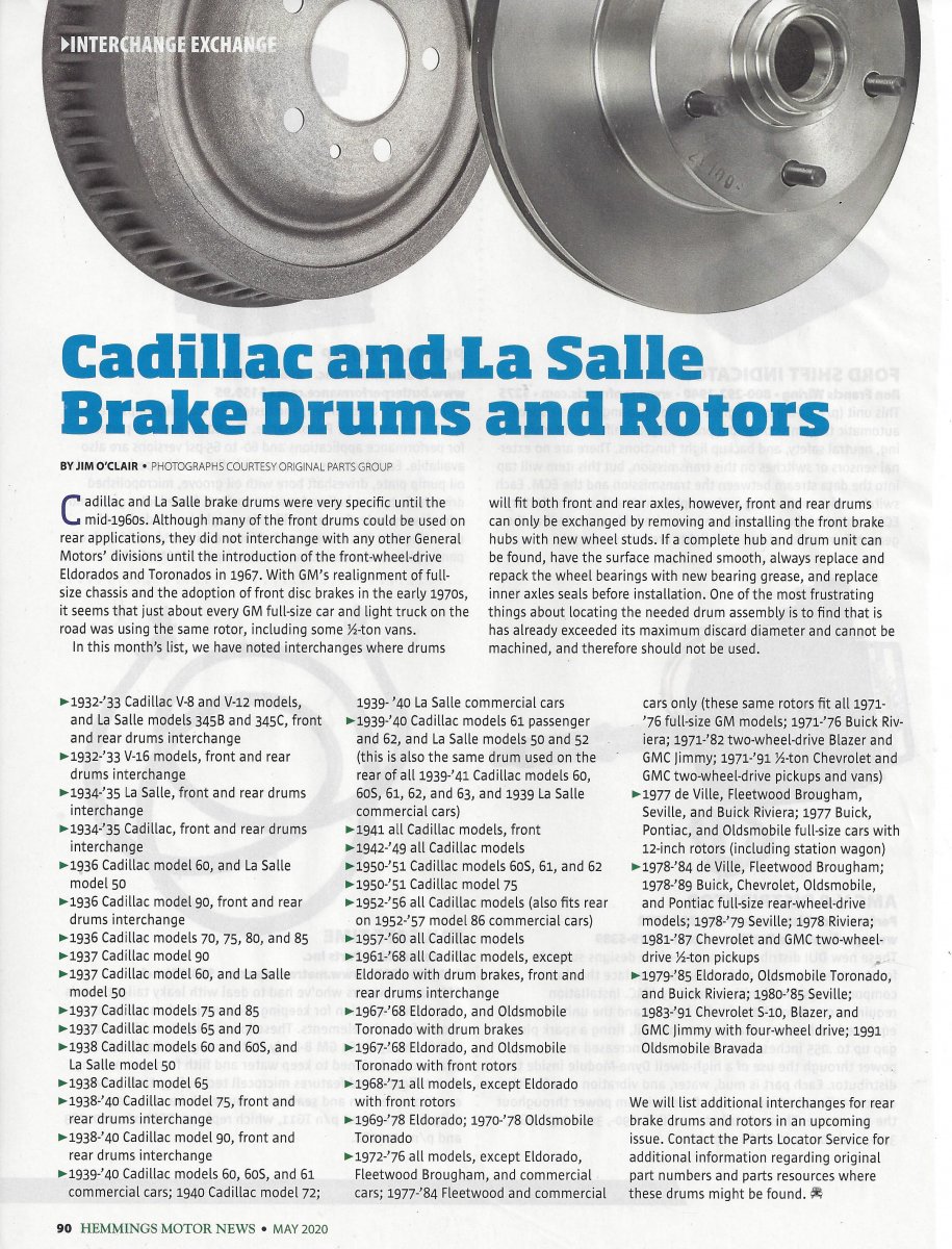 Cadillac and LaSalle Brake Drums & Rotors.jpg