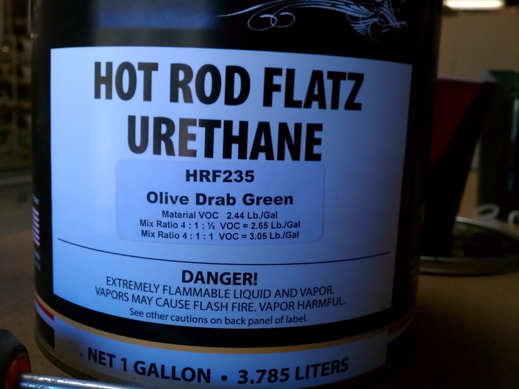 Hot Rod Flatz Old Gold Metallic Urethane Automotive Flat Car Paint, Quart  Only