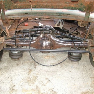 bags tacked in rear view