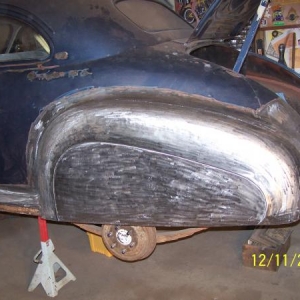 47 Chevy coupe hand made flush mounted fender skirts