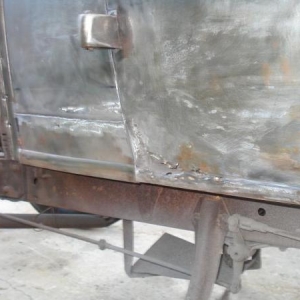 1930 ford coupe stripped and patched