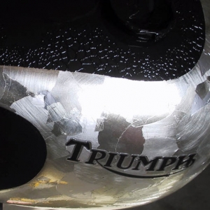 Paintfailure , I am sick over this, the clear coat lifted the black paint the foil looks super, now what do I do?
