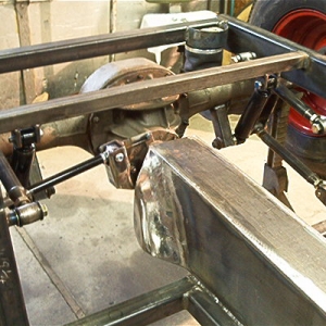 Just finished making and welding on the drive shaft safety tunnel.