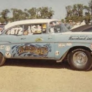 "In-Bomber" 1957 Chevy 210 Sport Coupe I/Stock, 1968 NHRA Nationals H/Stock Class Champion (Thunder Valley Dragway, 1969)