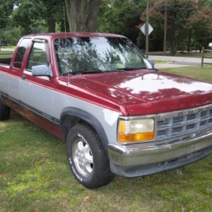 95 Dakota that's getting cut up (as we speak) to provide a frame & running gear for the old '49 Dodge farm truck below...