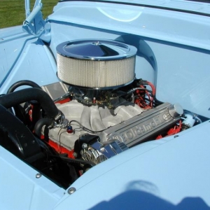 70 Olds 455 from a Toronado, in my '55 chevy stepside 4x4