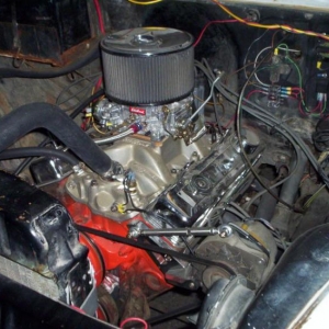 Dump truck engine.