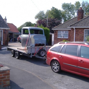 At last on the way to the paint shop. 29th Sept. 2010