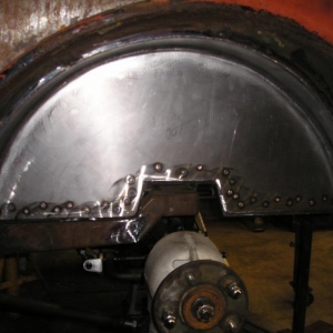 Indside of fabricated min-tub.
