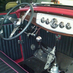 Interior shot 2011.  Dash by B Crafty and is sand cast aluminum.  Inserts are engine turned .030 aluminum.