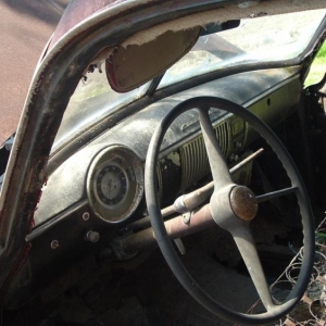 I don't know if the dash was painted black when it was constructed into a Hearse of if someone else did it? Im thinking about going back with the original brown