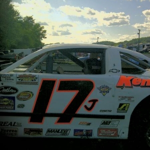Robbie in racecar