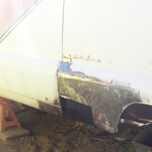 Three of the four rocker corners are goint to undergo this.  Floors got the worst of it.  Leaky windshield gasket (in Washington, no less) caused most of the rust damage.