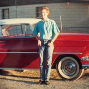 My Grandmother took this picture of me in 1989 the day I drove it from where I lived in Houston, back to Carlisle, TX, to the place where it had set decaying in a cow pasture for years just a few yards away.