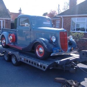 35 Truck going for its M.O.T. ( U.K. ROAD WORTHY LICENCE) on Marcus`s lowlowder 29 March 2012