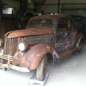 The way I bought it. Was an old race car. Has Jefferson TX written on the qtr panel. Was in storage for 40+ yrs.