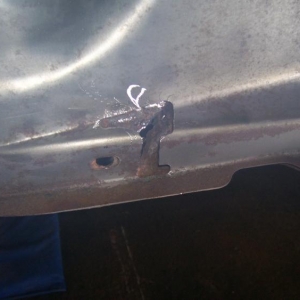 Used a die grinder to remove the tiny bit of rust at the bottom of the core support