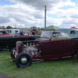 Pimlico 2012, Stan's p/u, his Roadster, my Roadster. Me and Stevie in background.