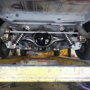 New exhaust and a new Transmission crossmember for the 5 sd