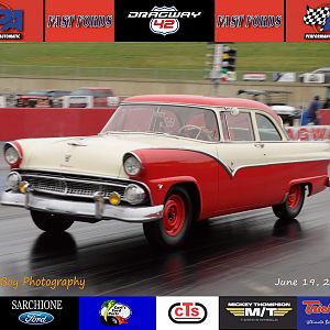 Dragway 42 Hot Rod Reverend 1955 Ford Fairlane with border