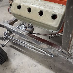 Final steering box setup around that massive hemi 2023