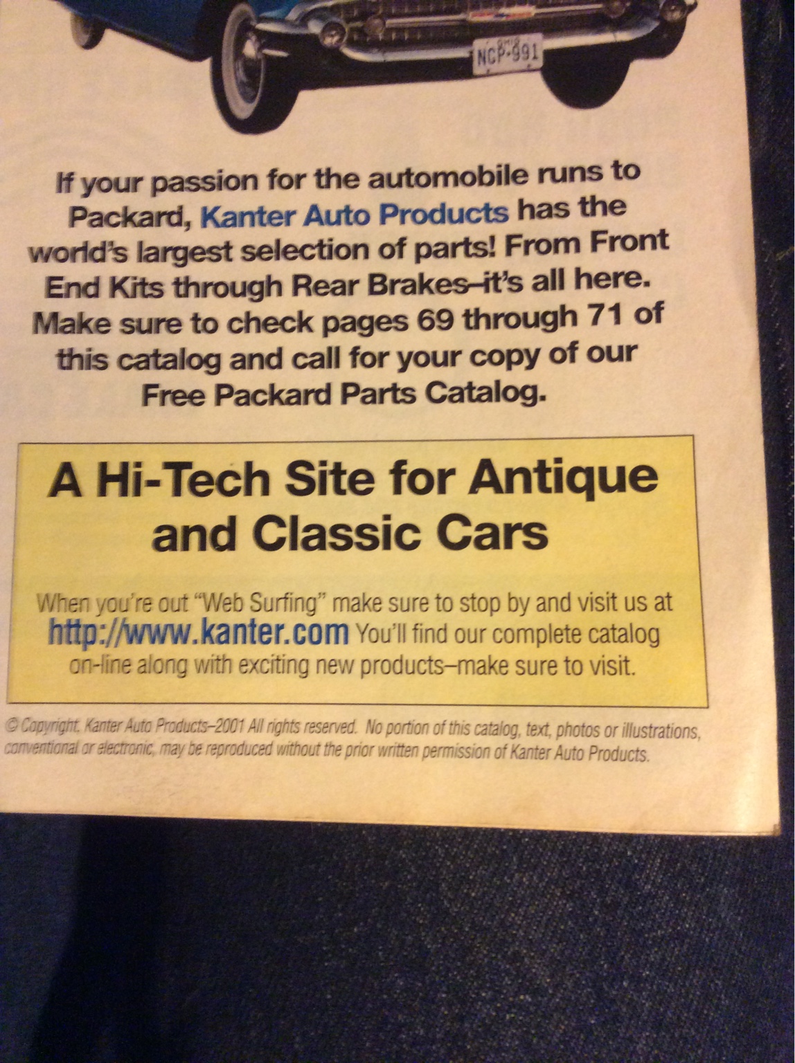 Kanter Auto Products, Vintage, Antique, & Classic Auto Parts
