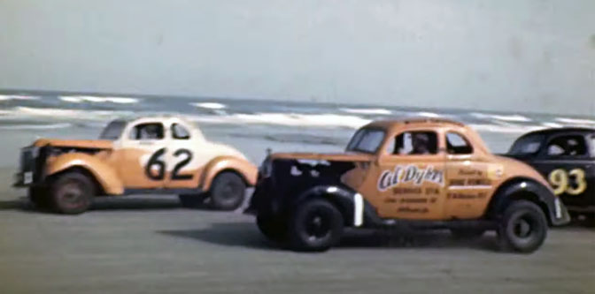 Daytona Beach Racing in Color – 1949!